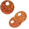 Sequins Hologram 20mm 4mm Hole Round Orange